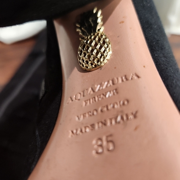 RARE Aquazzura Rasputine Military Block Heel Black Suede Over the Knee Boots - Picture 10 of 10